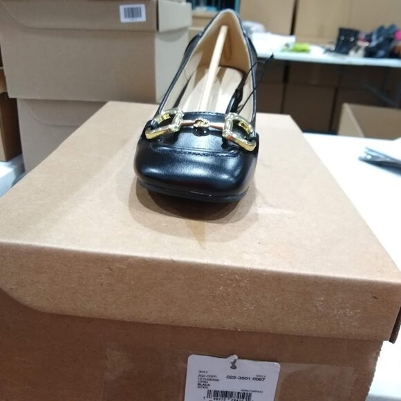 Liz Claiborne Womens Lopina Block Heel Pumps, Black, 7.5 Medium - Picture 1 of 2